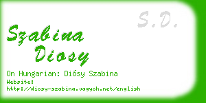szabina diosy business card